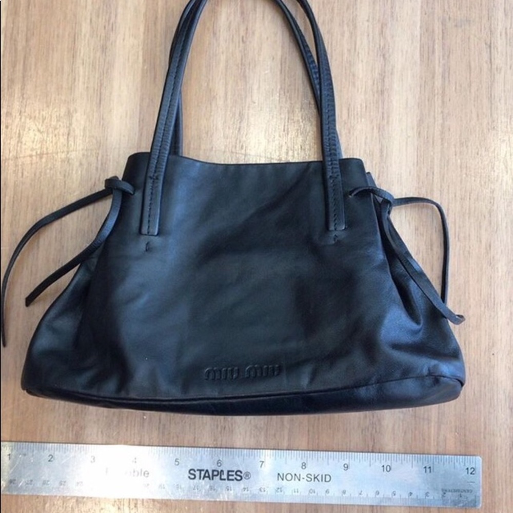 Miu Miu leather black purse